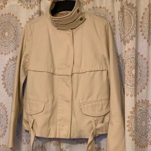 Gap Moto Jacket on cream cotton XS